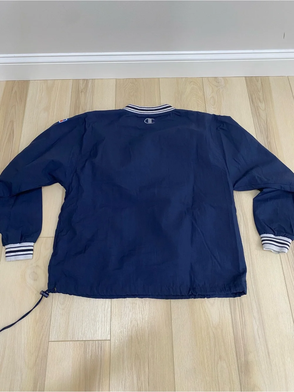 Dallas Cowboys Pro Line Champion NFL Pullover Windbreaker Mens M Blue V Neck